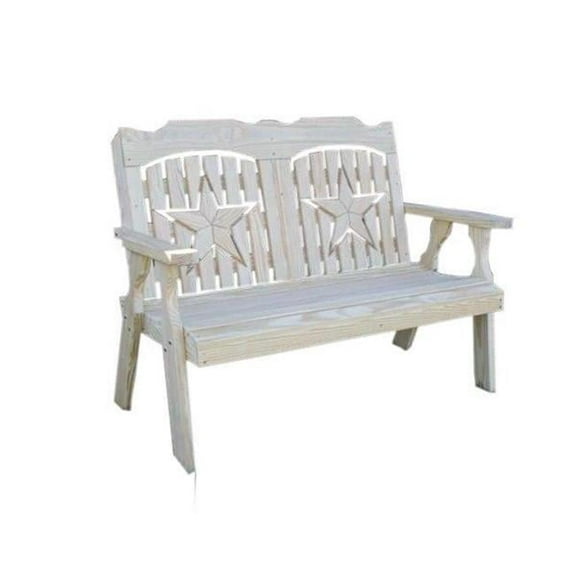 Creekvine Designs FPB48STARCVD 53 in. Treated Pine Starback Bench