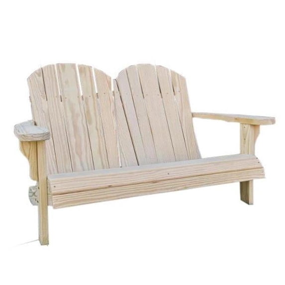 Creekvine Designs FPB60ADCVD 64 in. Treated Pine Low Curveback Garden Bench