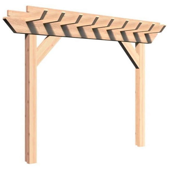 Creekvine Designs HBWRCCMP4x8CVD 4 x 8 ft. Rough Cut Cedar Monterrey Pergola