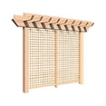 thumbnail image 1 of Creekvine Designs HBWRCCMPPL4x10CVD 4 x 10 ft. Rough Cut Cedar Monterrey Pergola with Lattice, 1 of 1