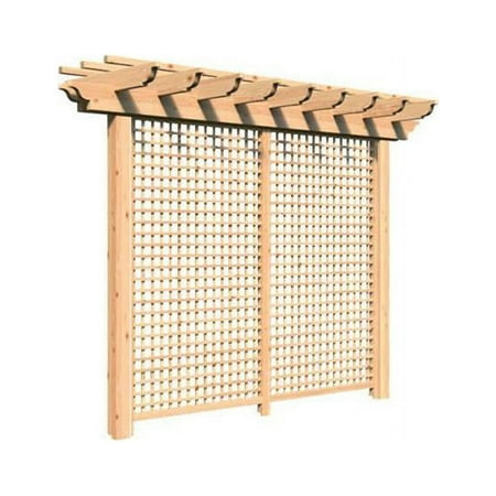 Creekvine Designs HBWRCMPPL3x8CVD 3 x 8 ft. Red Cedar Monterrey Pergola with Lattice
