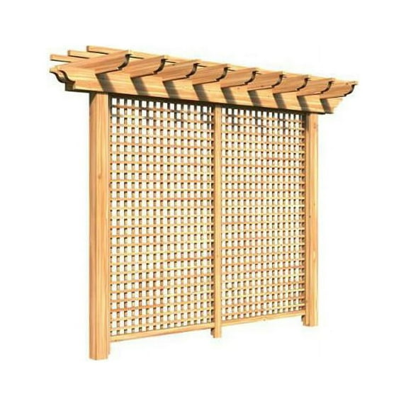 Creekvine Designs HBWTPMPPL4x14CVD 4 x 14 ft. Lattice with Treated Pine Monterrey Pergola