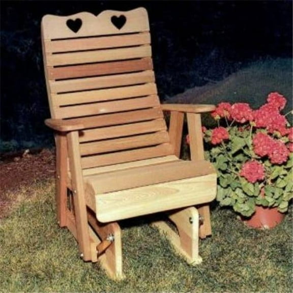 Creekvine Designs WF1235CVD Cedar Royal Country Hearts Glider Chair