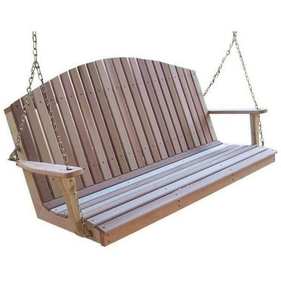 Creekvine Designs WF1990-2CVD 2 ft. Cedar Mountaintop Fanback Porch Swing