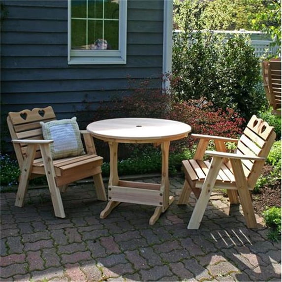 Creekvine Designs WRFCHBSETCVD Cedar Country Hearts Bistro Set