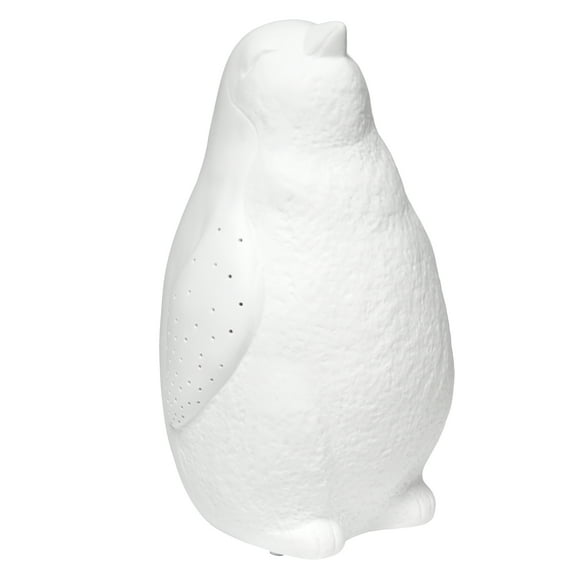 Creekwood Home 10.23" Playful Ceramic Polar Penguin Light, for Home Dcor, Nightstand, End Table, Entryway, Bookshelf, Kid's Room, White