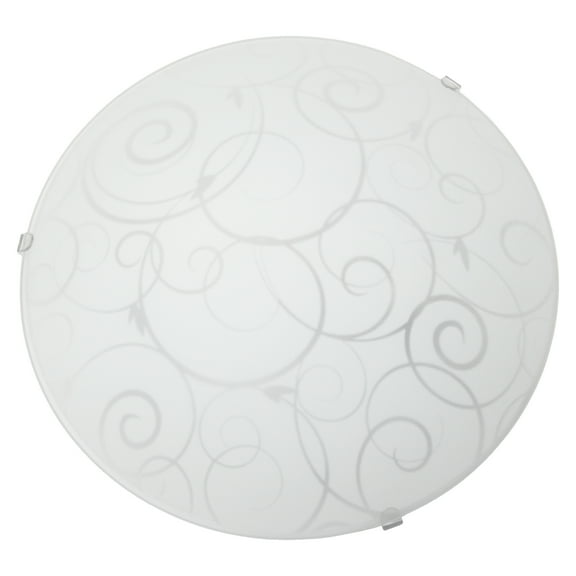 Creekwood Home 10" Simple & Standard Round Swirl Flush Mount, for Entryway, Hallway, White