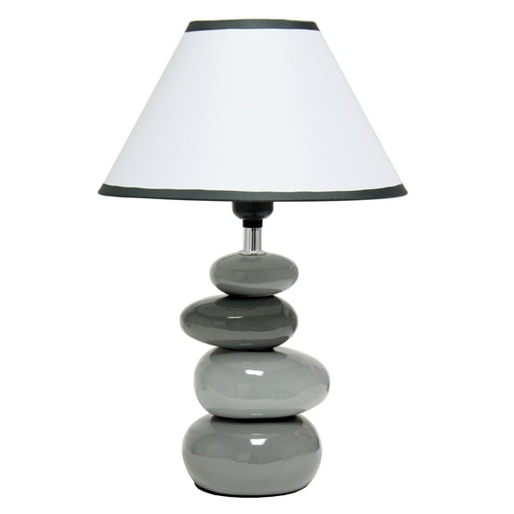 Creekwood Home 14.7inches Contemporary Ceramic Stacking Stones Table Desk Lamp for Home Decor