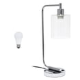 thumbnail image 1 of Creekwood Home 18.8" Vintage Industrial Curved Desk Lamp w/ USB Ports & LED Bulb, Chrome, 1 of 6