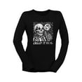 thumbnail image 1 of Creep It Real Skeleton Halloween Graphic - Women's Long Sleeve, 1 of 4