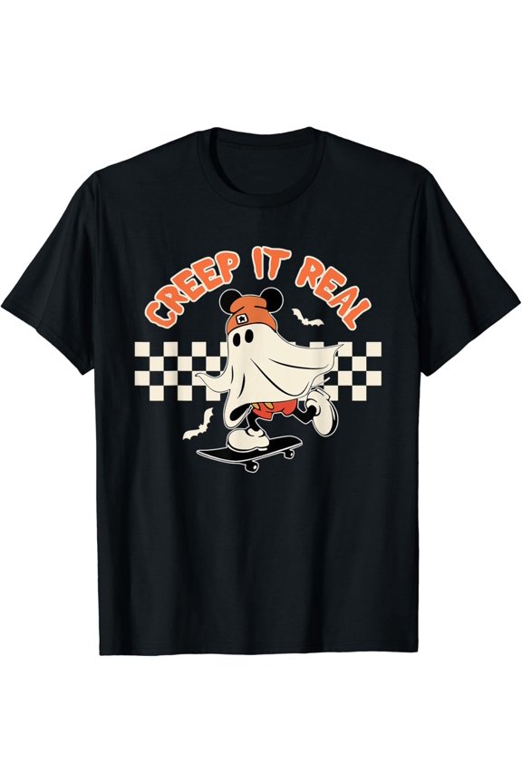 Creep It Real Spooky Ghost Mouse Men Women Halloween T-Shirt