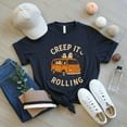 thumbnail image 1 of Creep It Rolling Halloween Shirt, Retro Ghost Van Tee, Funny Spooky Road Trip T-Shirt, Cute Halloween Camper Shirt, Vintage Haunt Vibes, 1 of 5