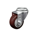 thumbnail image 1 of Creeper 3 Inch Maroon Polyurethane Wheel Swivel Bolt Hole Caster, 1 of 2