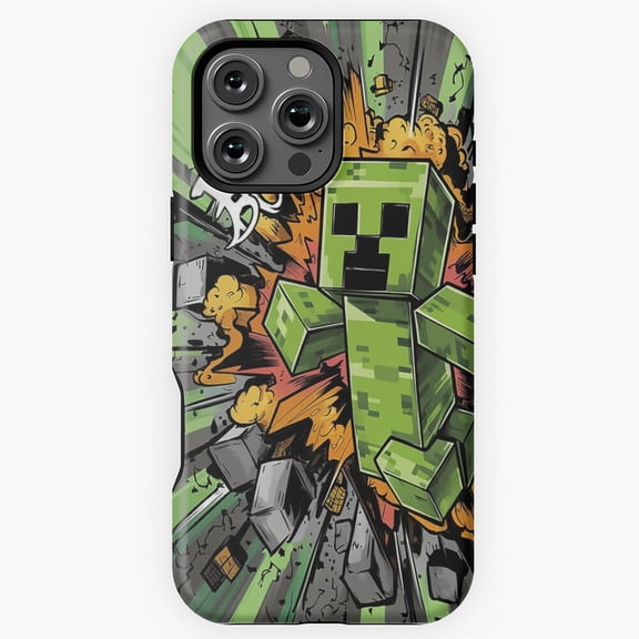 Creeper Explosion Gaming Action Case for iPhone 17 16 15 14 13 12 11 Pro Max