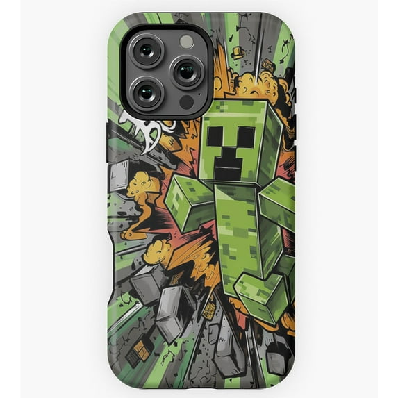 Creeper Explosion Gaming GA1293 Phone Case for iPhone 11 to 17 Pro Max