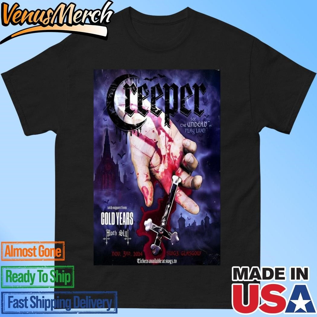 Creeper Swg3 Glasgow Uk Nov 3 2024 Tour Poster Shirt