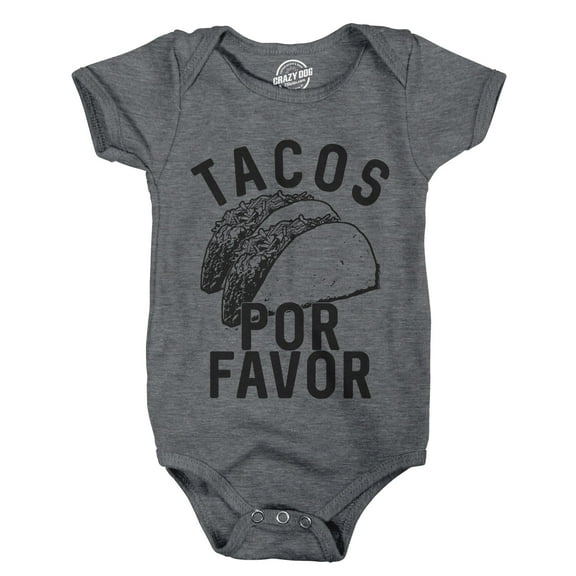 Creeper Tacos Por Favor Funny Shower Gift for Newborn Baby Shirt Toddler