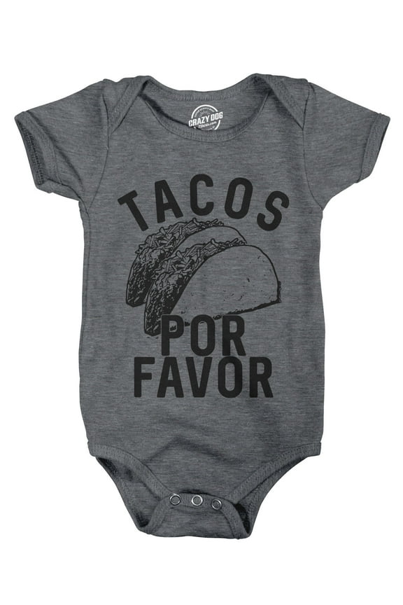 Creeper Tacos Por Favor Funny Shower Gift for Newborn Baby Shirt Toddler