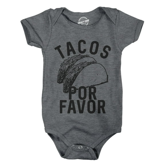 Creeper Tacos Por Favor Funny Shower Gift for Newborn Baby Shirt Toddler