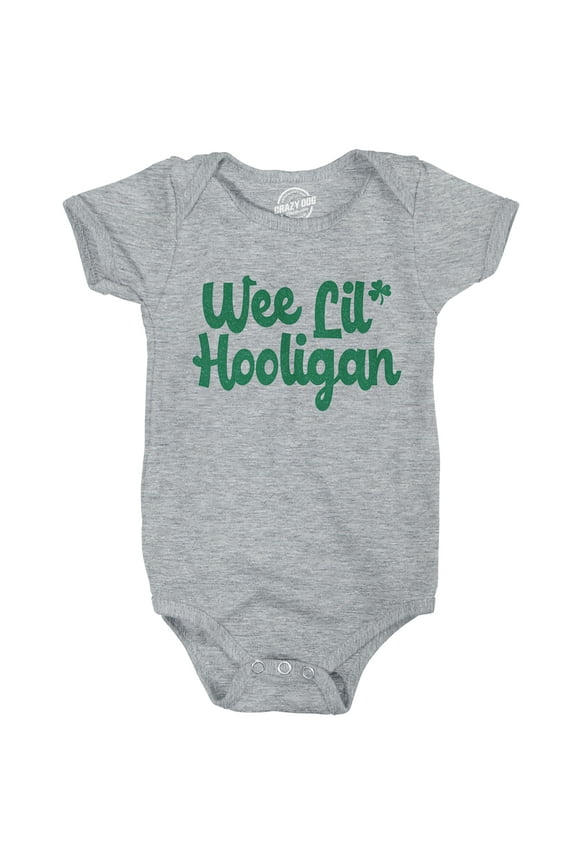 Creeper Wee Lil Hooligan T Shirt Funny Saint Patricks Day Baby Gift St Patty Tee