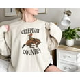 thumbnail image 1 of Creepin It Country Sweatshirt, Western Halloween Sweatshirt, Retro Halloween Crewneck, Spooky Rodeo, Cowboy Halloween Sweatshirt, Pumpkin Sweater, 1 of 5