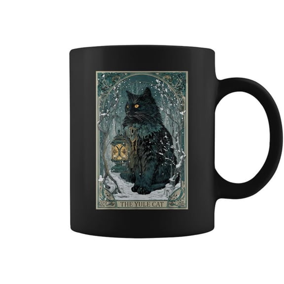 Creepmas The Yule Cat Tarot Card Dark Christmas Coffee Mugs