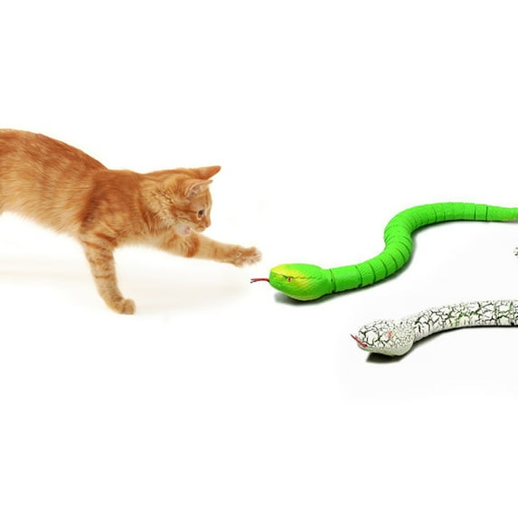 Creeps Along Quickly 3 Different Frequencies Available for Play Interactive Automatic Walking USB Charging Retractable Tongue And Swinging Tail Control RC Snake Toy Interesting Green
