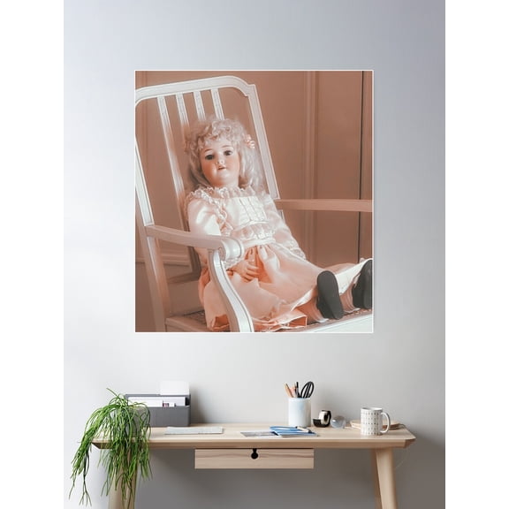 Creepy Antique Doll Poster Wall Art, Modern Wall Decor For Living Room Bedroom, 24x36 UNFRAMED