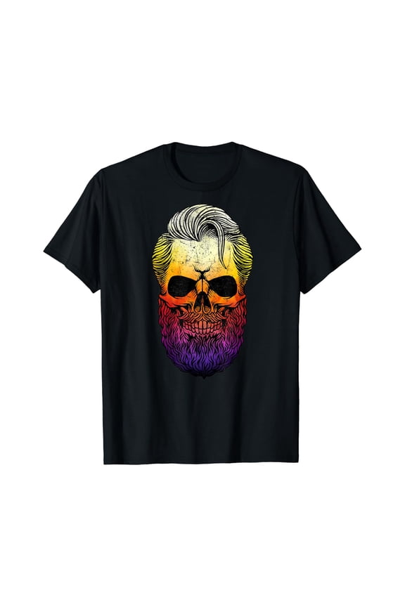 Creepy Bearded Skull For Fans T-Shirt