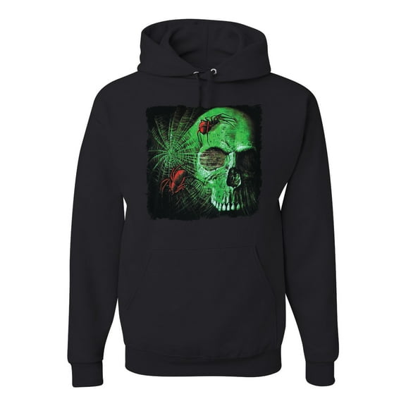 Creepy Bug Insect Skeleton Skull Face Fashion Graphic Hoodie Sweatshirt, Black, 2XL