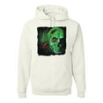 thumbnail image 1 of Creepy Bug Insect Skeleton Skull Face Fashion Graphic Hoodie Sweatshirt, White, 3XL, 1 of 1