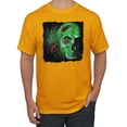 thumbnail image 1 of Creepy Bug Insect Skeleton Skull Face Fashion Graphic T-Shirt, Gold, 4XL, 1 of 1