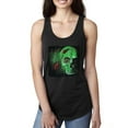 thumbnail image 1 of Creepy Bug Insect Skeleton Skull Face Fashion Ladies Racerback Tank Top, Black, Small, 1 of 1