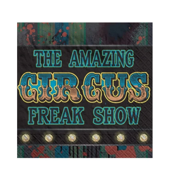 Creepy Carnival Blacklight Haunted Circus Halloween Party Luncheon Napkins