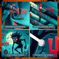 thumbnail image 1 of Creepy Cartoon Design Halloween Banner Spooky Graveyard Scene Decorative Elements for Halloween Party Scary Event Haunted House, 1 of 9