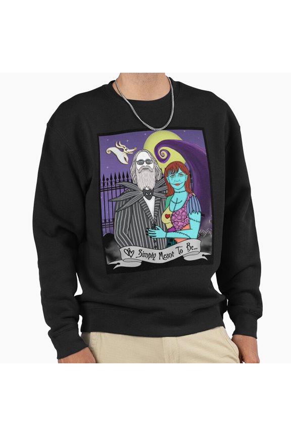 Creepy Christmas Night Couple Retro Vintage Funny Graphic Aesthetic Unisex Sweatshirt G28390, Up to Size 5XL