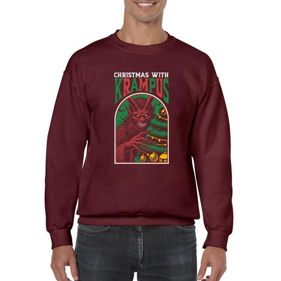 Creepy Christmas.Tree Sweater Design Men's Sweatshirt