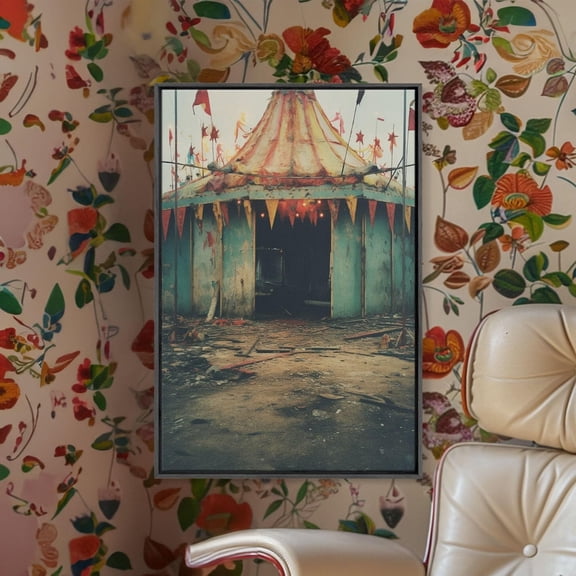 Creepy Circus Tent Carnival Portrait Wall Art , Poster Print Only