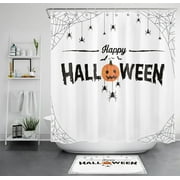 Creepy Cleanse: Elevate Your Bath with Spider Web and Pumpkin Shower Set for a Spooktacular Experience!