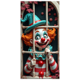 thumbnail image 1 of Creepy Clown Halloween Costume Red Hair for Scary Party Night Decoration, 1 of 8