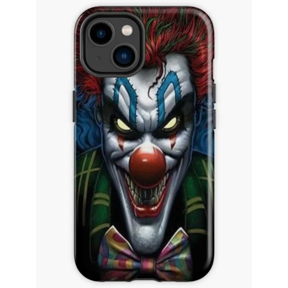 Creepy Clown Horror Art Style Phone Case for iPhone 17 to 11 Pro Max