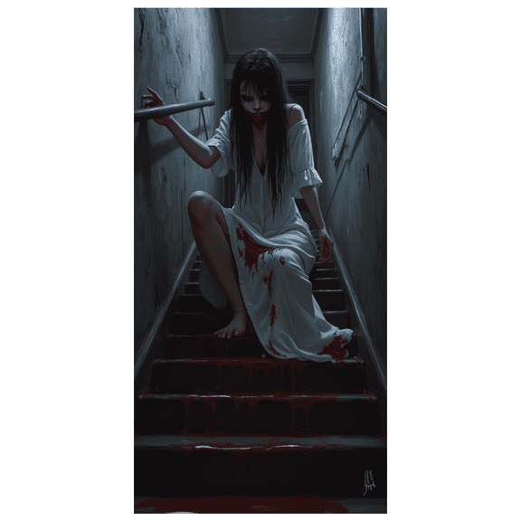 Creepy Clown Poster Horror Theme Scary Decoration Eerie Atmosphere Spooky Setting Banner for Halloween Party Haunted House Scary Events