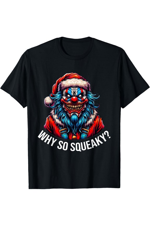 Creepy Clown Santa Horror Halloween Spooky Circus Evil Smile T-Shirt , Vintage T-Shirt