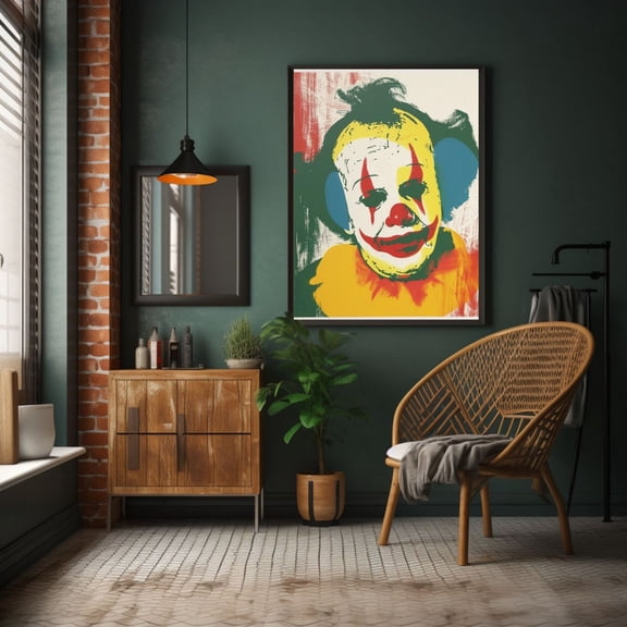 Creepy Clown Screen Print Poster Unframed Paper Print