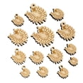 thumbnail image 1 of Creepy Crawly Centipede Wood Mini Charms Shapes DIY Craft Jewelry - No Hole - 25mm (7pcs), 1 of 7