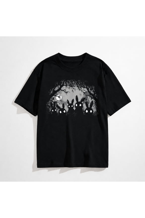 Creepy Cute Bunny Rabbits Alt Goth Grunge Horror Aesthetic T-Shirt
