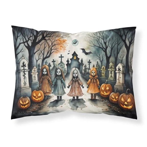 Creepy Dolls Spooky Halloween Fabric Standard Pillowcase 30 in x 20.5 in