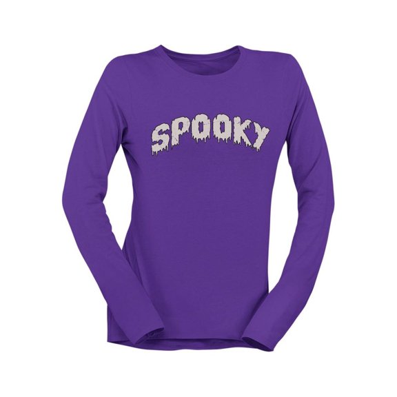 Creepy Dripping Font Halloween Graphic - Women's Long Sleeve