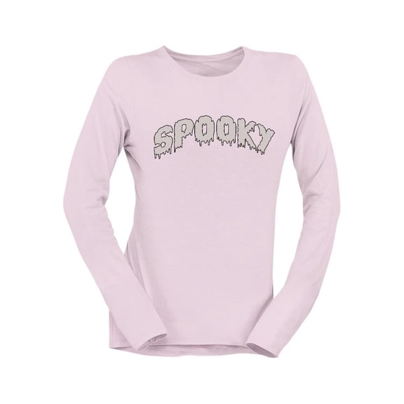 Creepy Dripping Font Halloween Graphic - Women's Long Sleeve