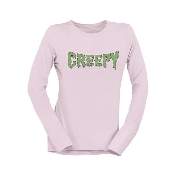 Creepy Dripping Font Halloween Graphic - Women's Long Sleeve